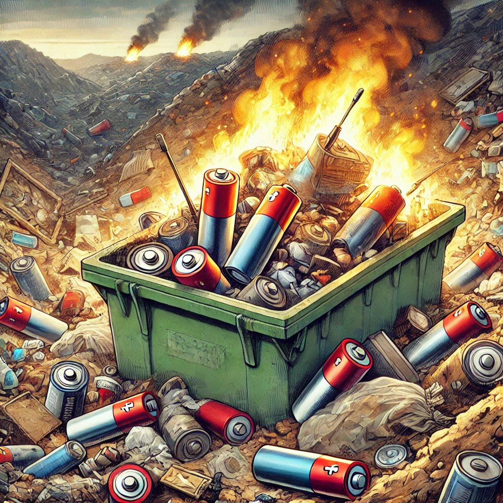 HRM Nederland - De gevaren van batterijen en accu’s in het afval